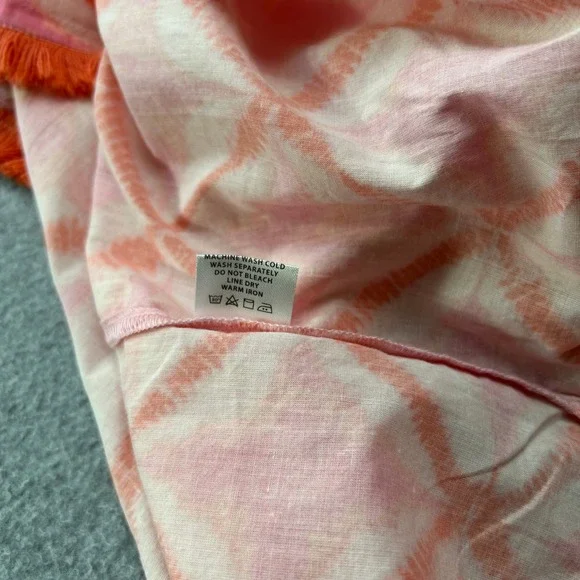 Tuckernuck Bondi Coverup Tunic Beach Top Orange Pink Diamond Dye Size XXL NWT